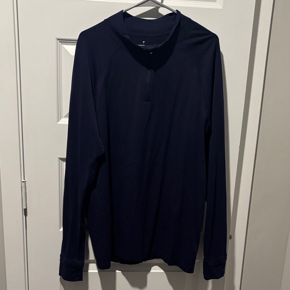 Fabletics Men's Deep Blue Long Sleeve Quarter-Zip